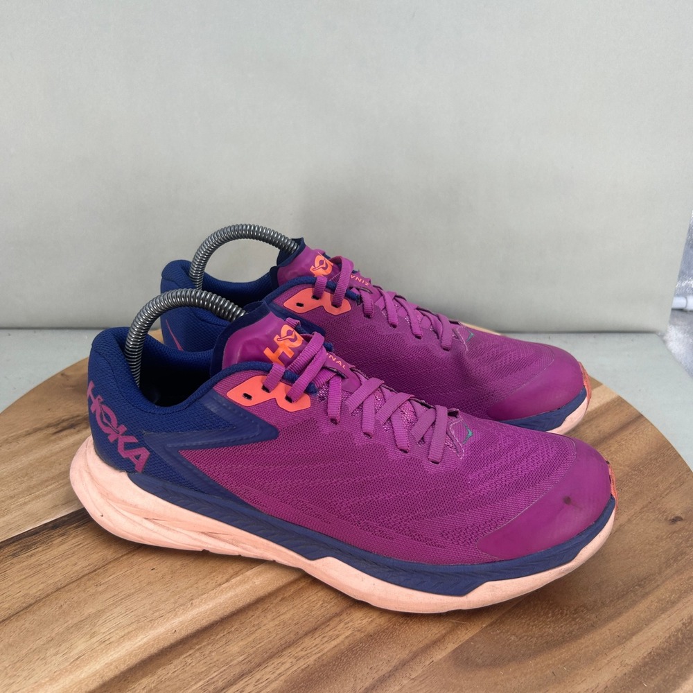 Hoka One One Zinal Running Shoes Purple Pink Trail Sneakers Cushion Womens 9.5 B